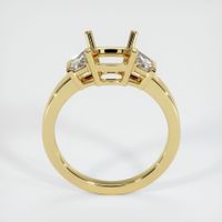 18K Yellow Gold Three Stone Ring Setting Image