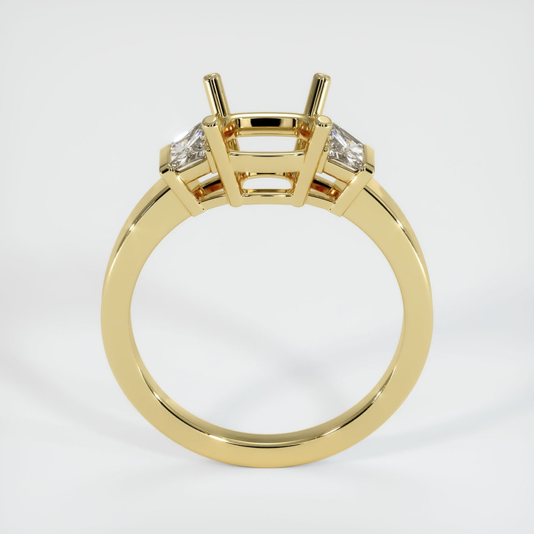 18K Yellow Gold Three Stone Ring Setting
