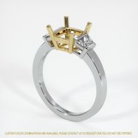 14K Yellow & White Three Stone Ring Setting Video