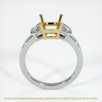 18K Yellow & White Three Stone Ring Setting Image