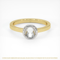 14K White & Yellow Men's Ring Setting Image