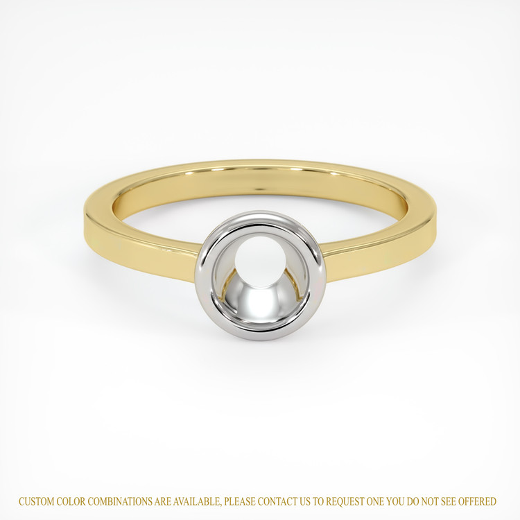 14K White & Yellow Men's Ring Setting