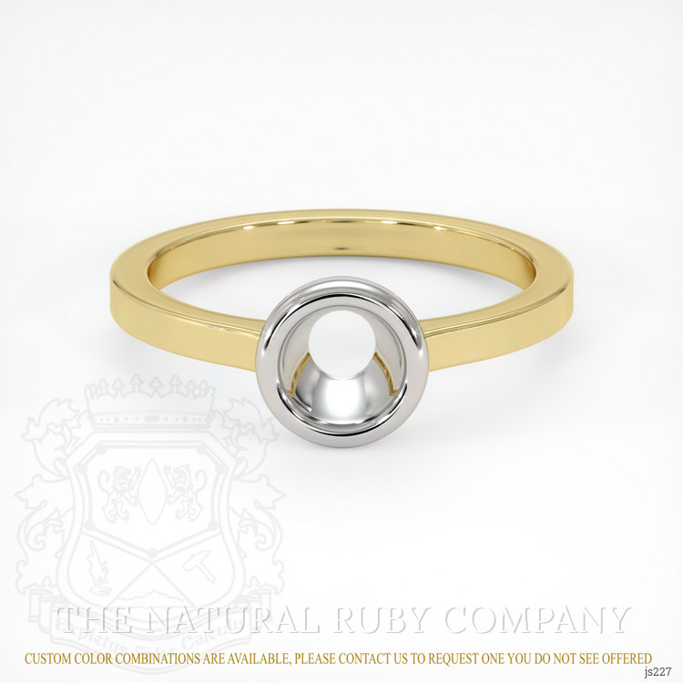 14K White & Yellow Men's Ring Setting