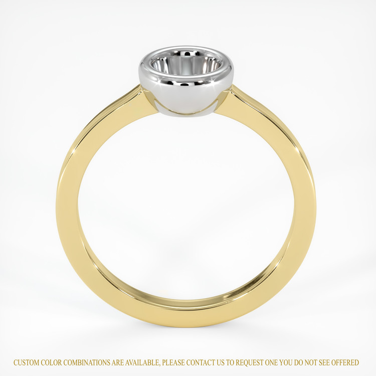 14K White & Yellow Men's Ring Setting