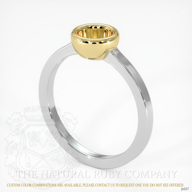 14K Yellow & White Men's Ring Setting