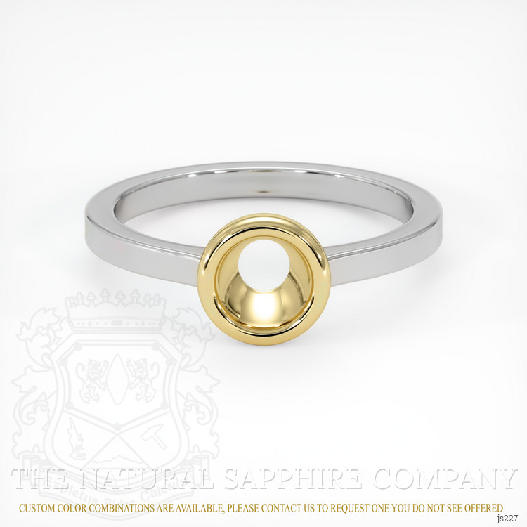 14K Yellow & White Men's Ring Setting