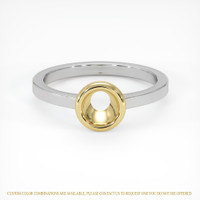 18K Yellow & White Men's Ring Setting Image