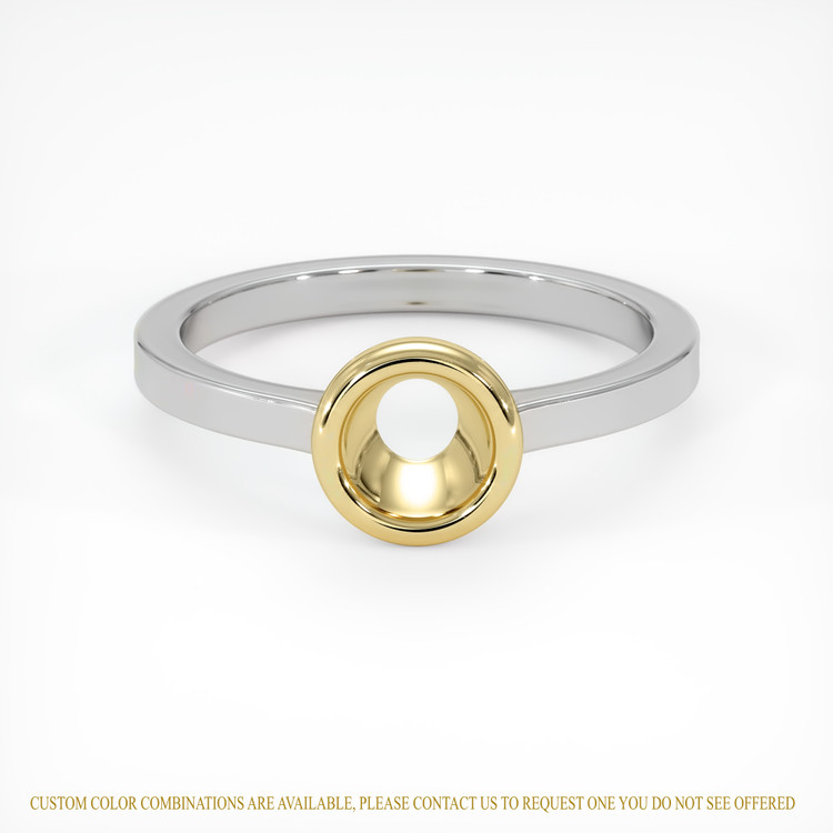 18K Yellow & White Men's Ring Setting