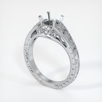 10K White Gold Antique Style Ring Setting Video