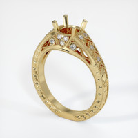 10K Yellow Gold Antique Style Ring Setting Video
