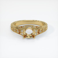 10K Yellow Gold Antique Style Ring Setting Image