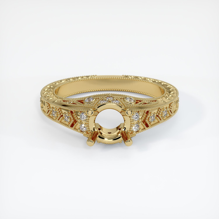 14K Yellow Gold Antique Style Ring Setting