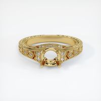 18K Yellow Gold Antique Style Ring Setting Image