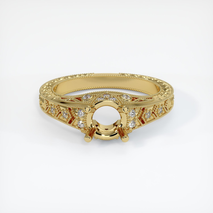 18K Yellow Gold Antique Style Ring Setting