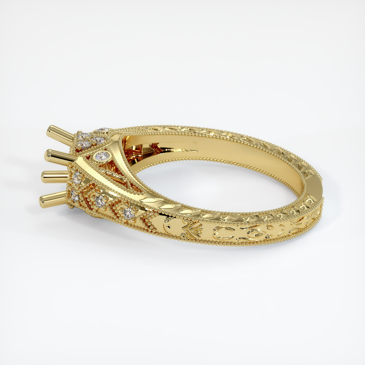 18K Yellow Gold Antique Style Ring Setting