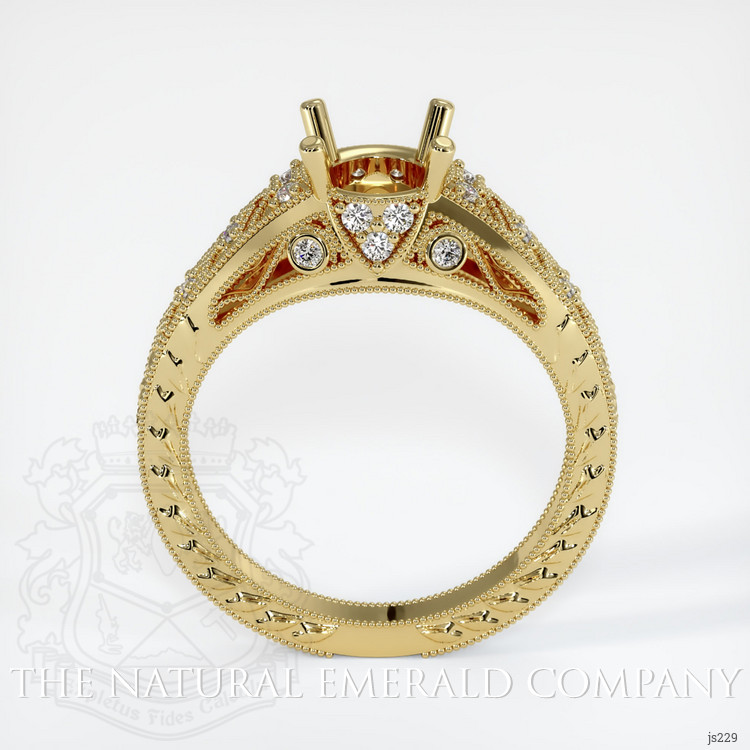 18K Yellow Gold Antique Style Ring Setting