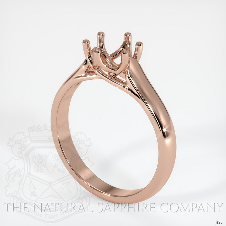 14K Rose Gold Solitaire Ring Setting