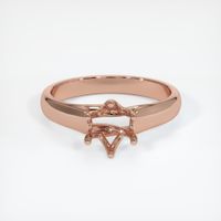 14K Rose Gold Solitaire Ring Setting Image