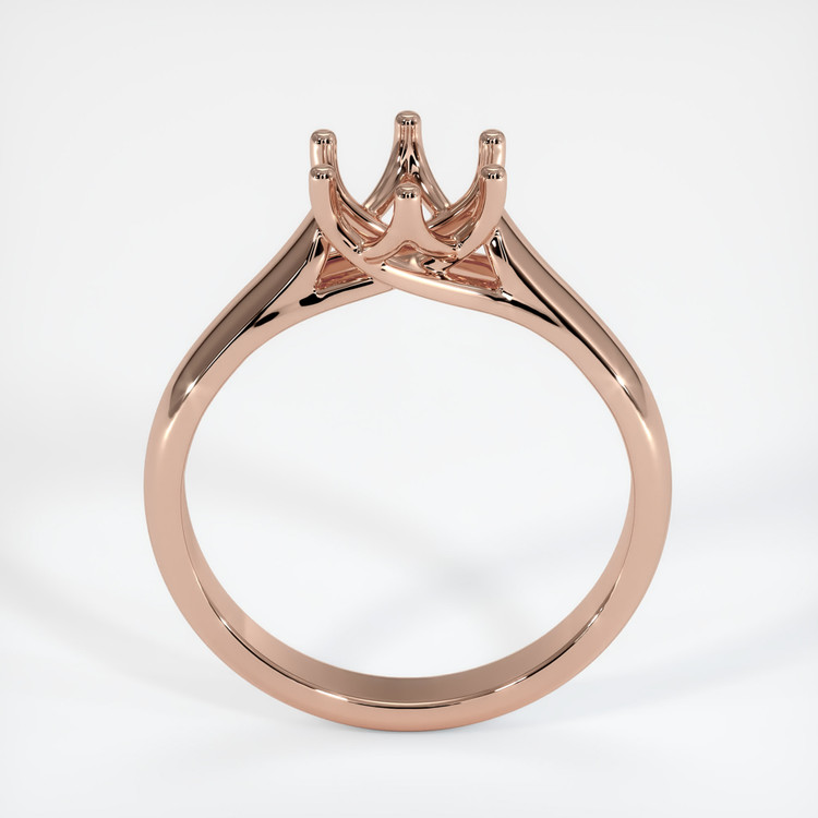 14K Rose Gold Solitaire Ring Setting