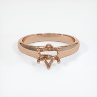 18K Rose Gold Solitaire Ring Setting Image