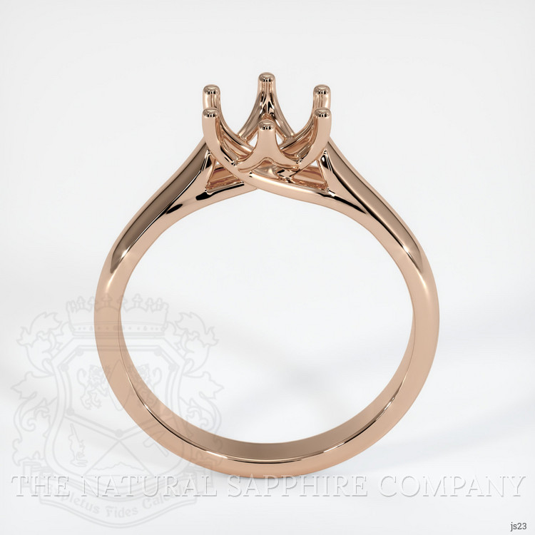 18K Rose Gold Solitaire Ring Setting