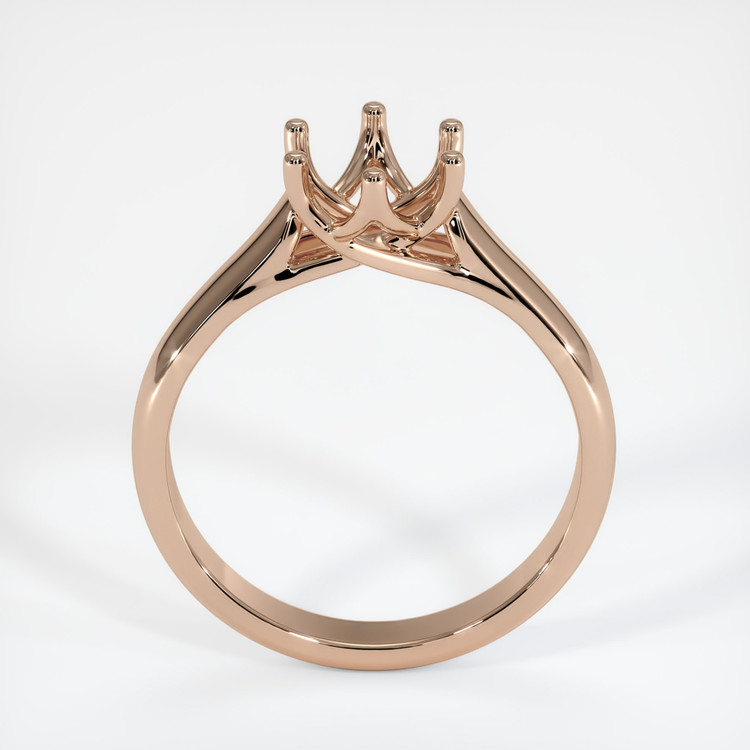 18K Rose Gold Solitaire Ring Setting