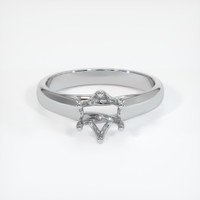 10K White Gold Solitaire Ring Setting Image