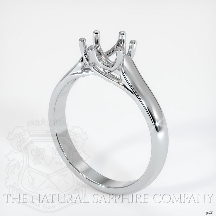 14K White Gold Solitaire Ring Setting