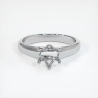 14K White Gold Solitaire Ring Setting Image