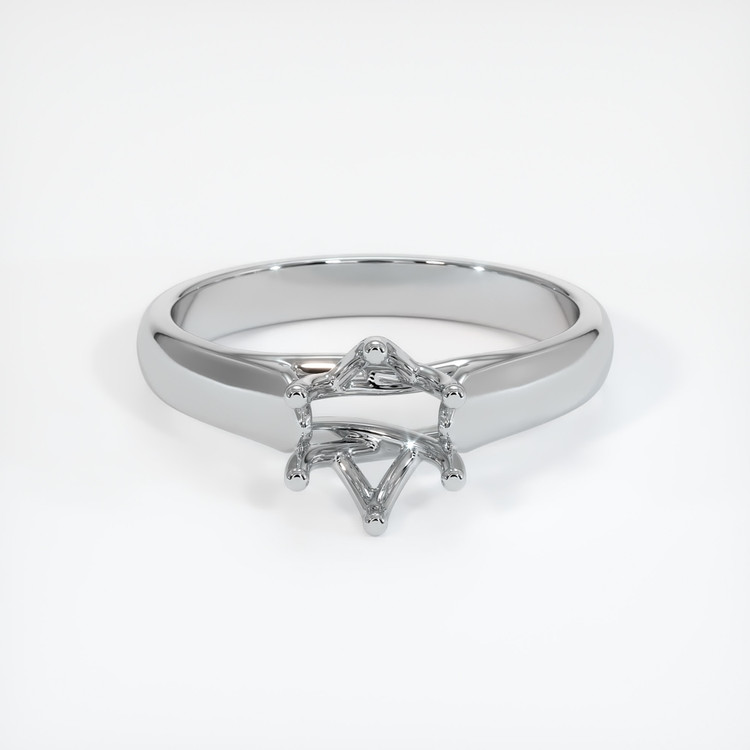 14K White Gold Solitaire Ring Setting