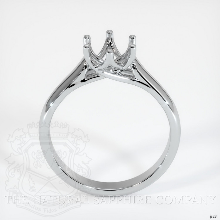 14K White Gold Solitaire Ring Setting