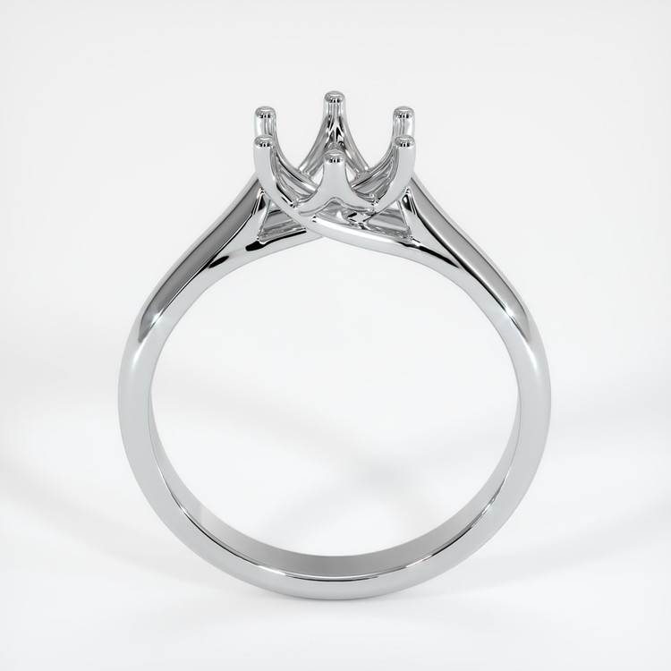14K White Gold Solitaire Ring Setting