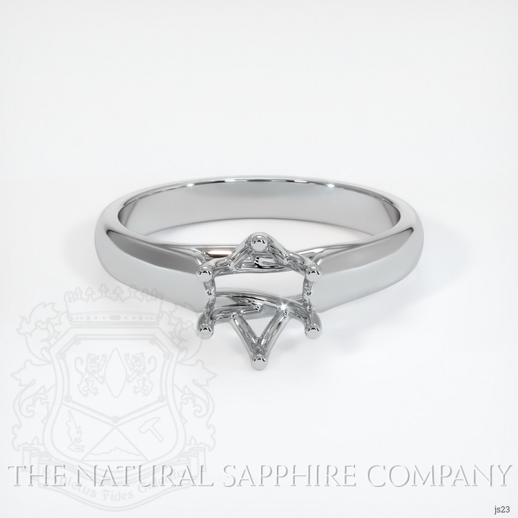 18K White Gold Solitaire Ring Setting