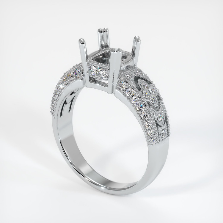 Platinum 950 Antique Style Ring Setting