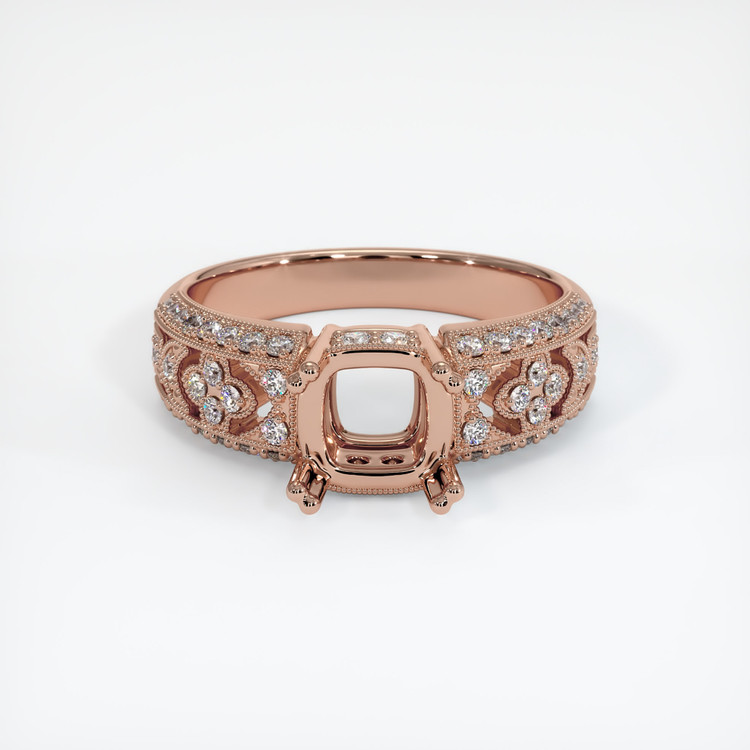 14K Rose Gold Antique Style Ring Setting
