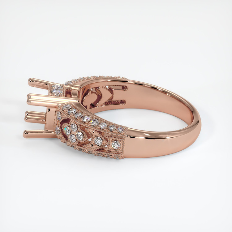 14K Rose Gold Antique Style Ring Setting