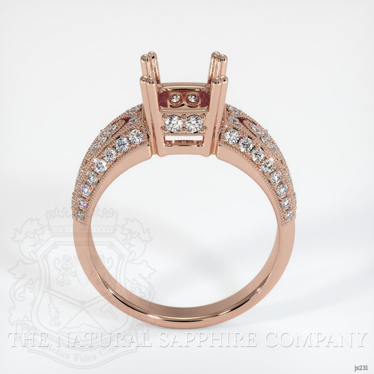 14K Rose Gold Antique Style Ring Setting