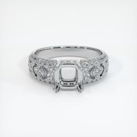 14K White Gold Antique Style Ring Setting Image