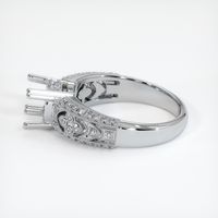 14K White Gold Antique Style Ring Setting Image