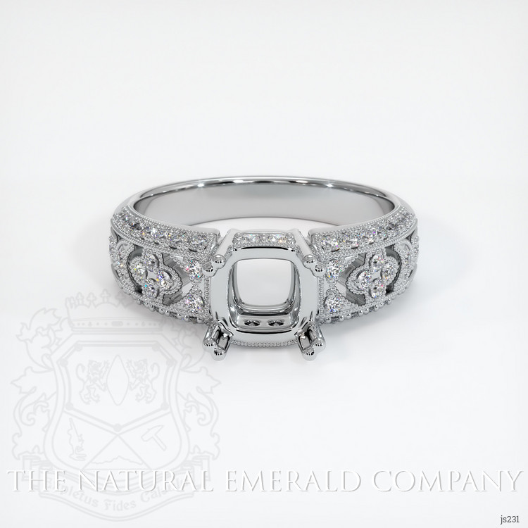18K White Gold Antique Style Ring Setting