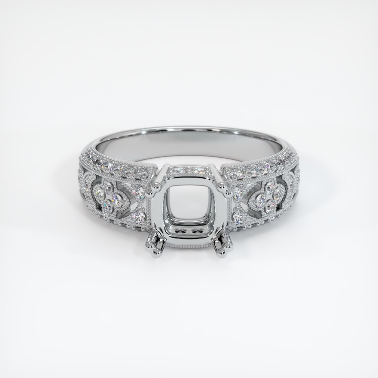 18K White Gold Antique Style Ring Setting