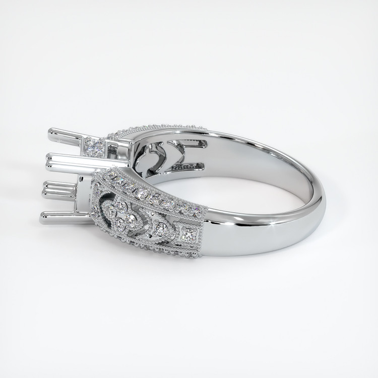 18K White Gold Antique Style Ring Setting