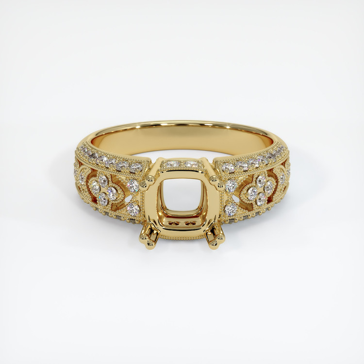 14K Yellow Gold Antique Style Ring Setting