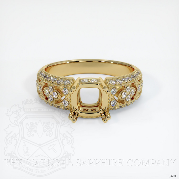 14K Yellow Gold Antique Style Ring Setting