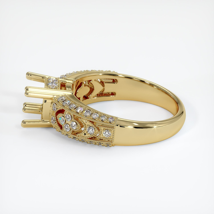 14K Yellow Gold Antique Style Ring Setting