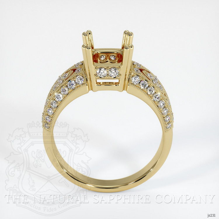 14K Yellow Gold Antique Style Ring Setting