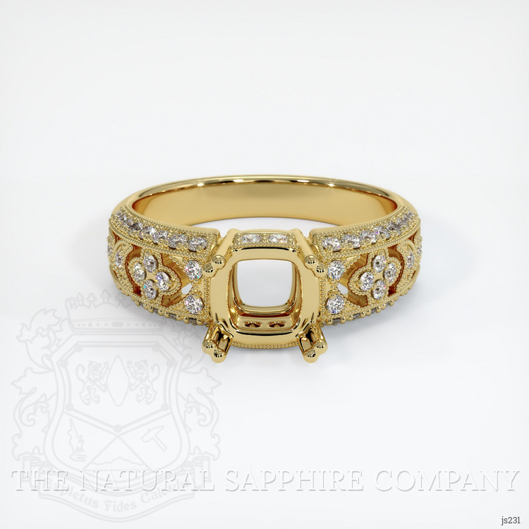 18K Yellow Gold Antique Style Ring Setting