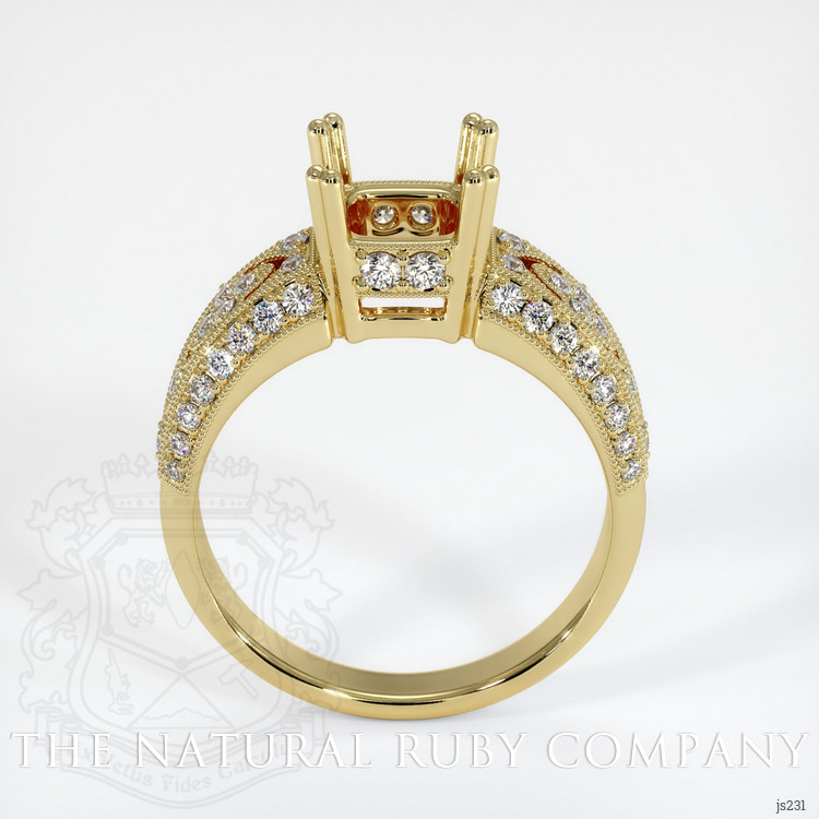 18K Yellow Gold Antique Style Ring Setting