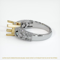14K Yellow & White Antique Style Ring Setting Image