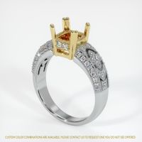 18K Yellow & White Antique Style Ring Setting Video